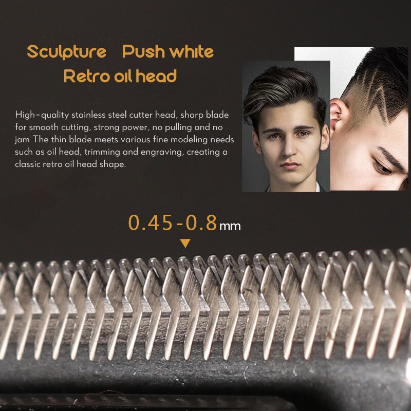 Kemei-tondeuse à cheveux électrique professionnelle sans fil, rasoir Rechargeable en acier inoxydable pour couper les cheveux