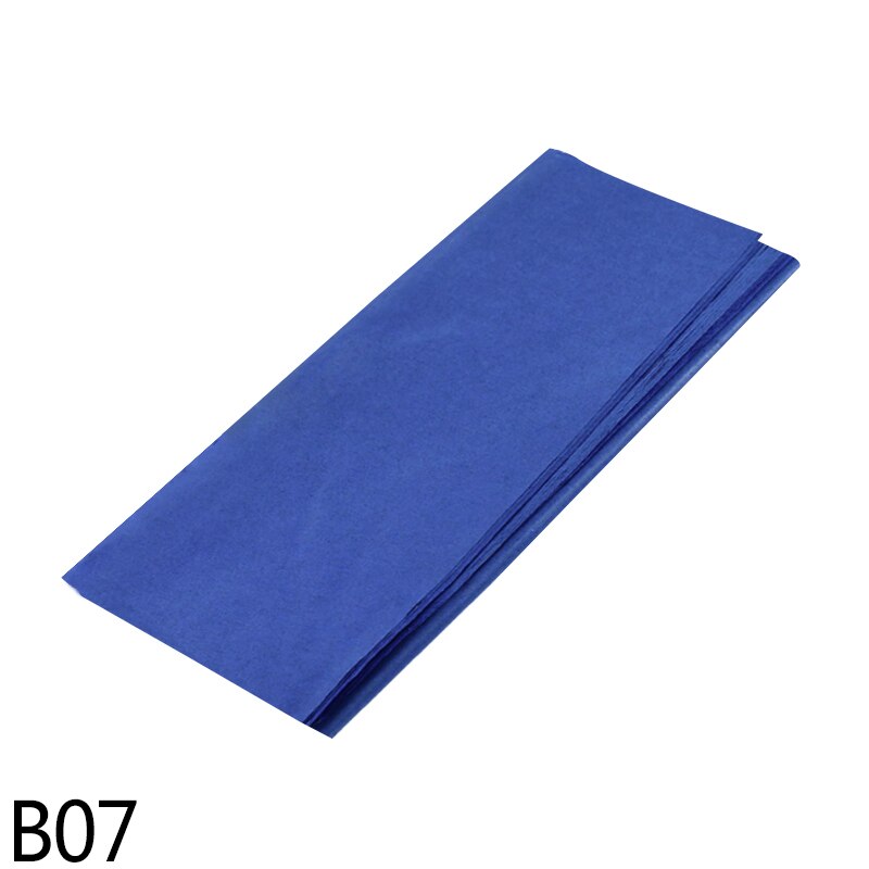 10Pcs 50*60cm Flowers Wrapping Tissue Paper Wine Bouquet Floral Crafts Paper For Wedding Birthday Party Box Packing Decor: B07-navy blue