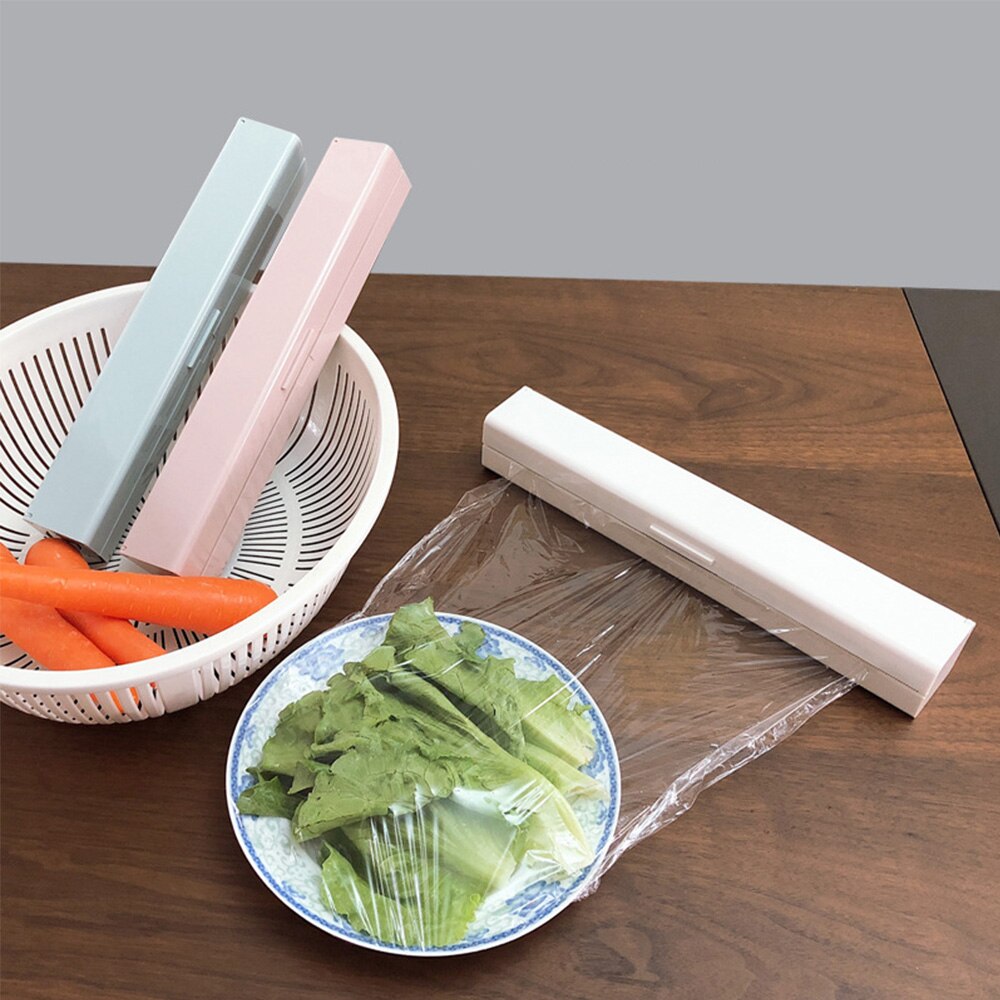 Conserveermiddel Film Snijders 1Pcs Cling Voedsel Wrap Cutter Plastic Wrap Dispenser Opslag Houder Eenvoudige Stijl Keuken Accessoires