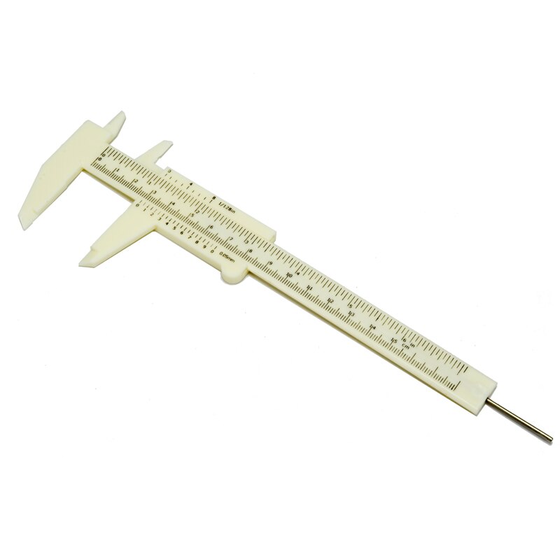 150mm/6 &quot; karbonfiber digital skyvelære 100mm/4 tommers plast vernier skyvelære måler elektronisk plast skyvelære skyve linjal måler: Plast hvit