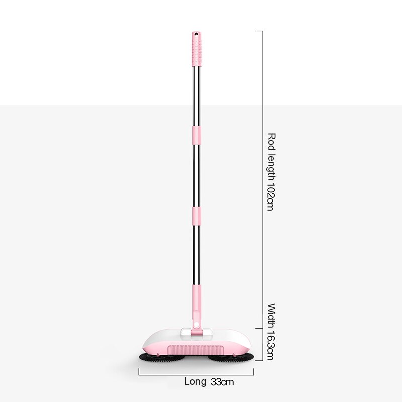 Stainless Steel Magic Sweeping Machine Push Type Broom Dustpan Mop All-In-One Hand Push Sweeper Handle Household Cleaning Tools