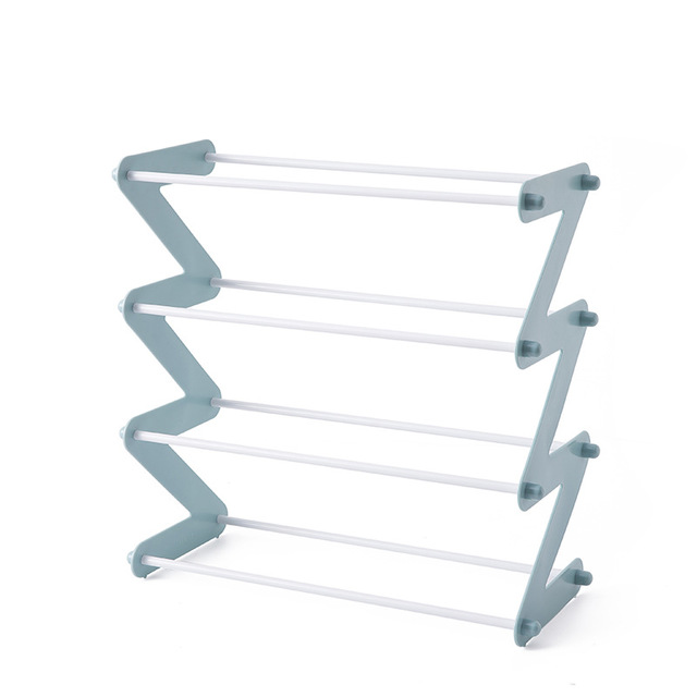 Grote schoenenrek opbergplank abs kunststof z-vorm non-woven kast organizer houder schoenen organizer standaard plank kast: Blauw 2