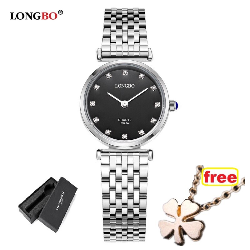 LONGBO Luxe Koppels Horloges Zakelijke Stijl Liefhebbers Mannen Vrouwen Waterdicht Quartz Charms Analoge Horloges 8973: WOMAN SB-BOX