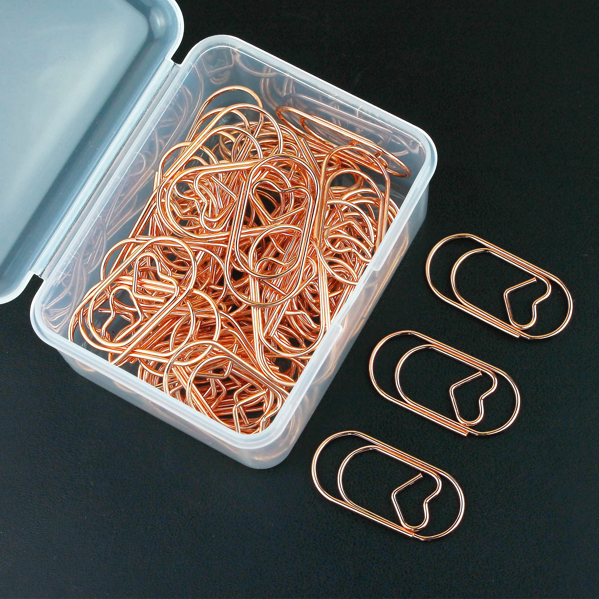 TUTU big Heart Paper Clips Large Cute Paperclips Funny Stainless Steel Fancy Paper Clips Shapes Office Supplies 50Pcs H0599