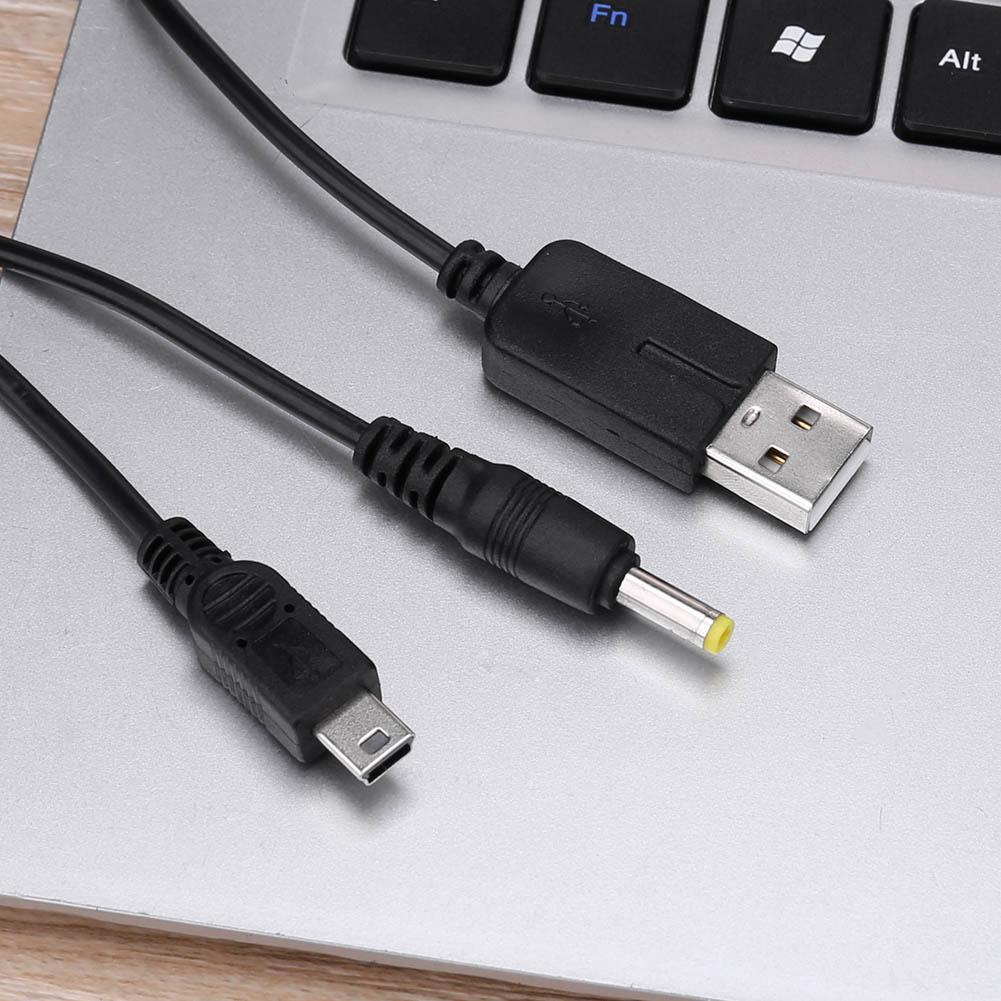 Laddare för sony psp 2000 3000 1.2m snabbladdningskabel sladd 2 in 1 usb-port dataspelströmförsörjning för sony psp spelkonsol