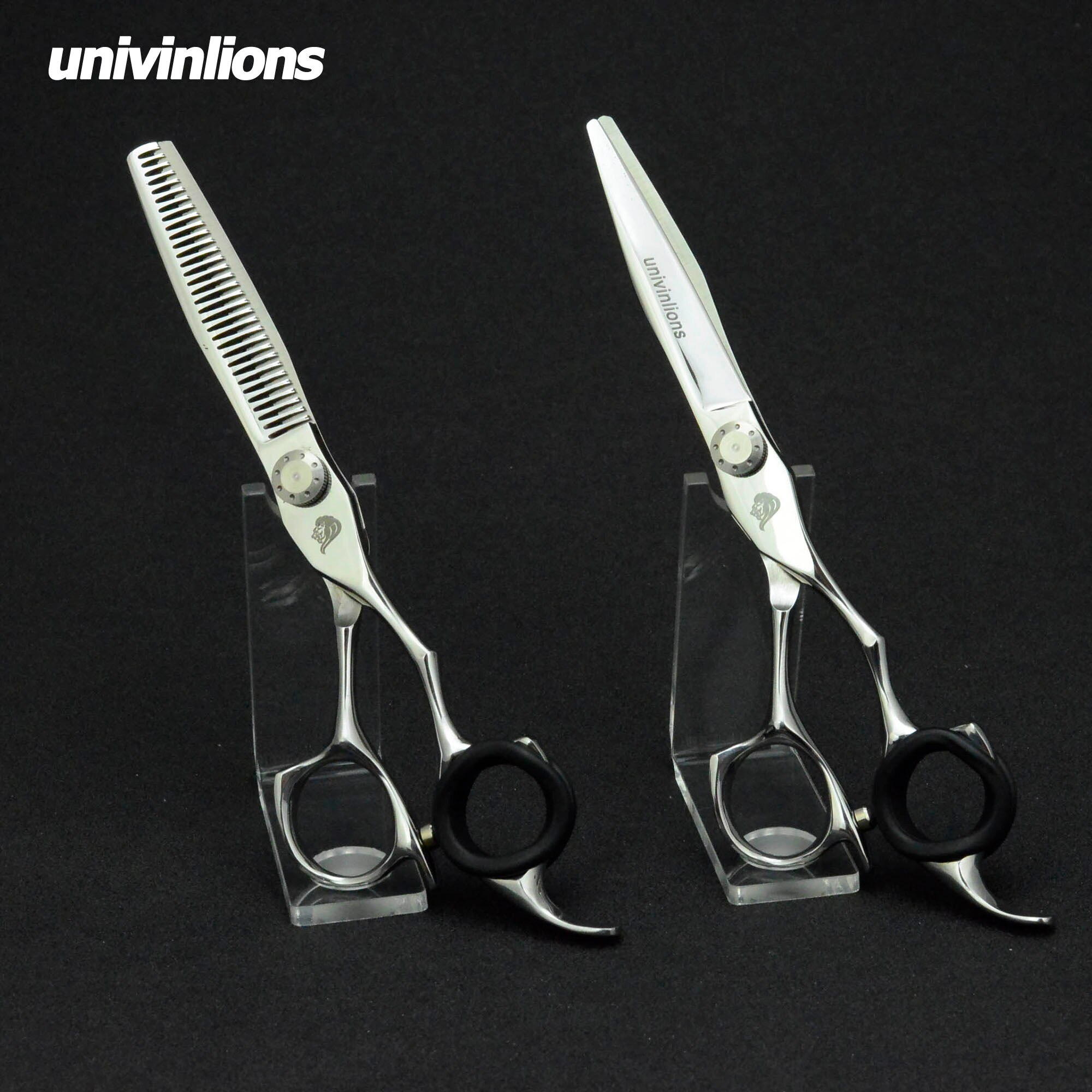 univinlions 6" hair scissors kit hairdressing scissors hair cut thinning scissors hairdressing tools shears salon