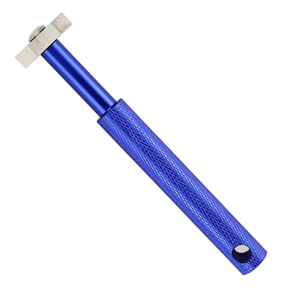 Golf groove tool golf iron wedge club groove sharpener cleaner golf club clear tool vu blade 6 farve golf tilbehør: Blå