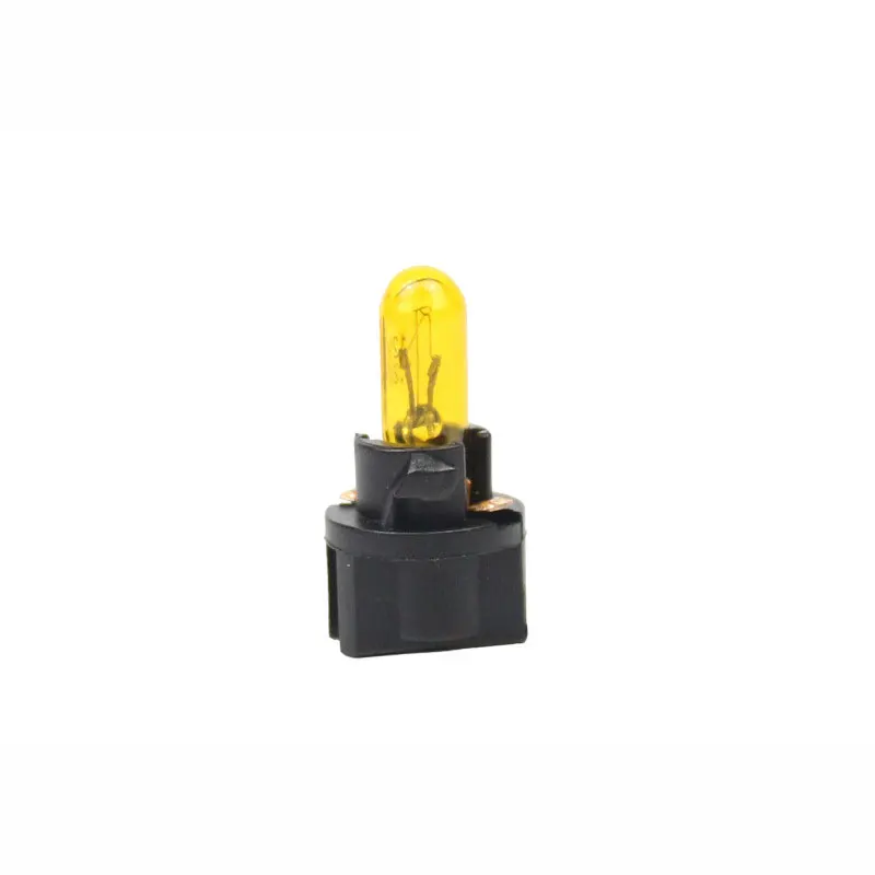1/5/10 Uds T5 luz LED para coche automóviles diodo emisor de luz instrumento calibre tablero bombillas 12v/24v lámpara Interior de coche: YELLOW