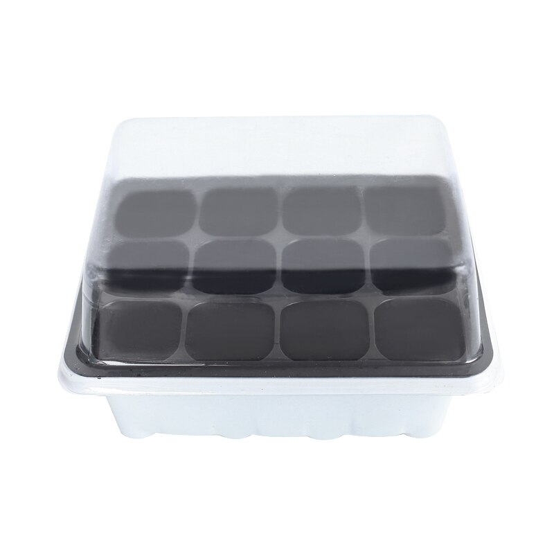 9/12 Hole Seed Seedling Device Germination Box Multi Purpose Planting Bag Plastic Nursery Pots Planting High Rate Tool: 12 hole white