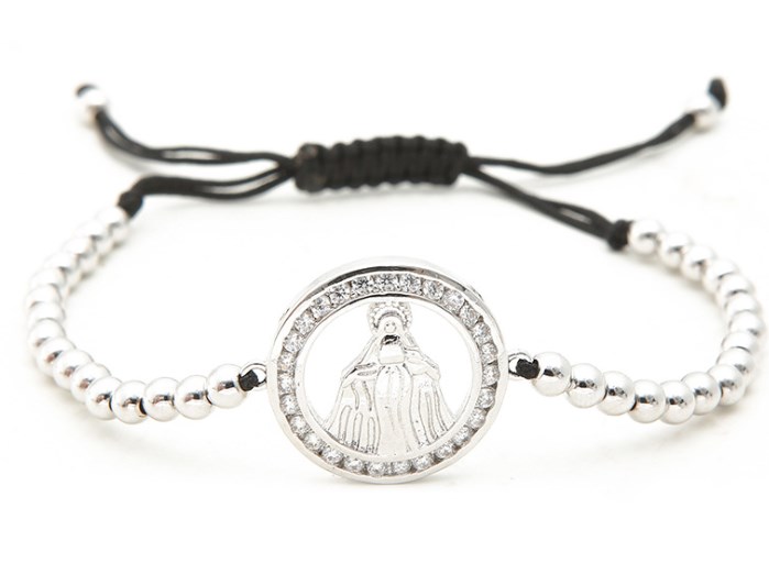 Goud zilver micro pave cz Zirconia touw aangepast Koperen Kralen Armband xfg34 meisje Charm Gevlochten Armbanden Vrouwen: 2