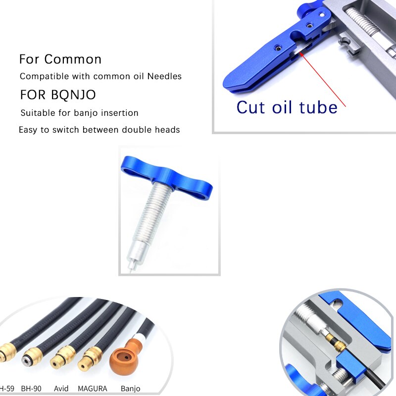 Bicycle Brake Repair Tool Hydraulic Hose Needle Cutter for Shimano SRAM AVID Magura Formula BH90 BH59 2 in 1