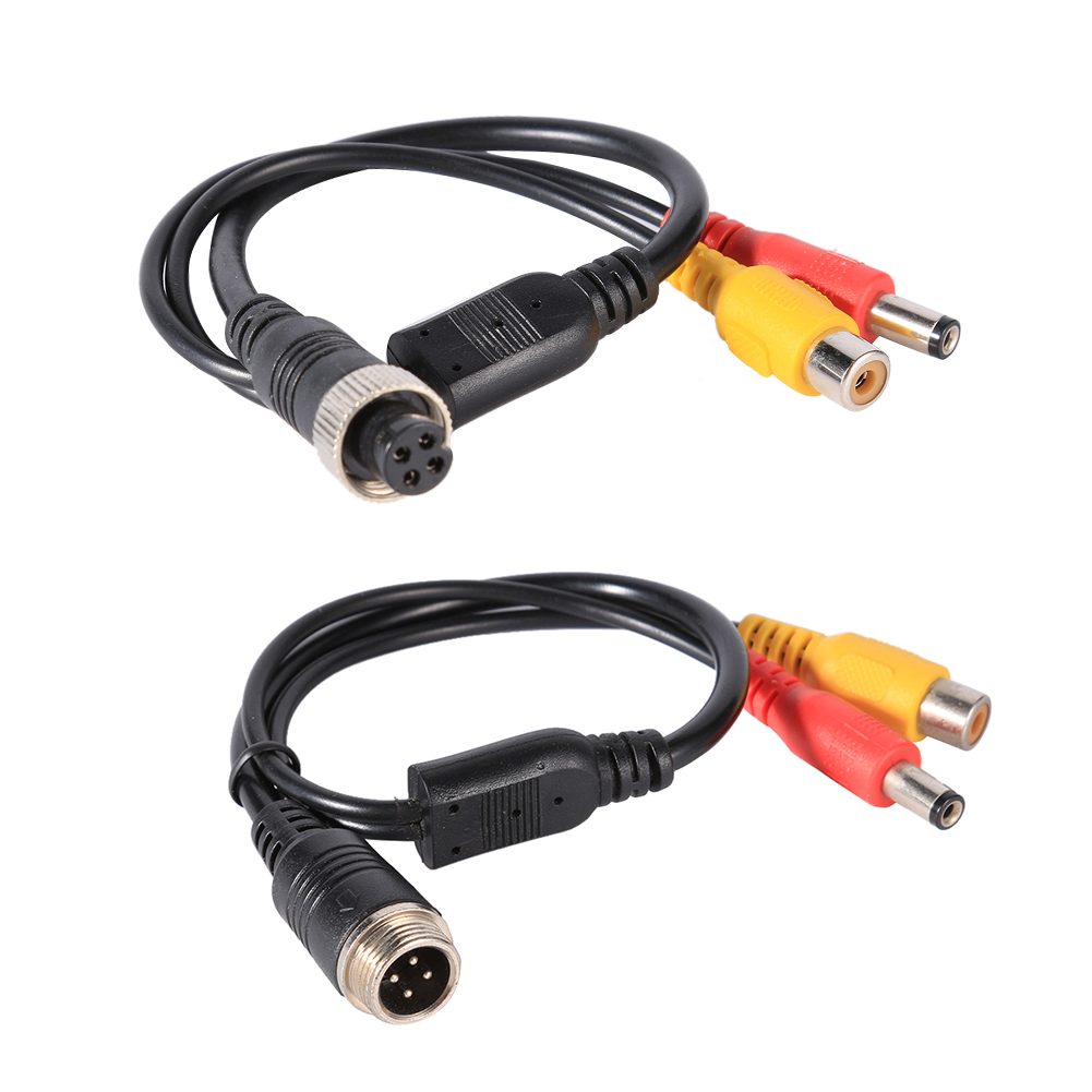 M12 4Stift Luftfahrt Kopf zu schnallen-buchse DC Männlichen Verlängerung Kabel Adapter für CCTV Kamera Sicherheit DVR: gelb