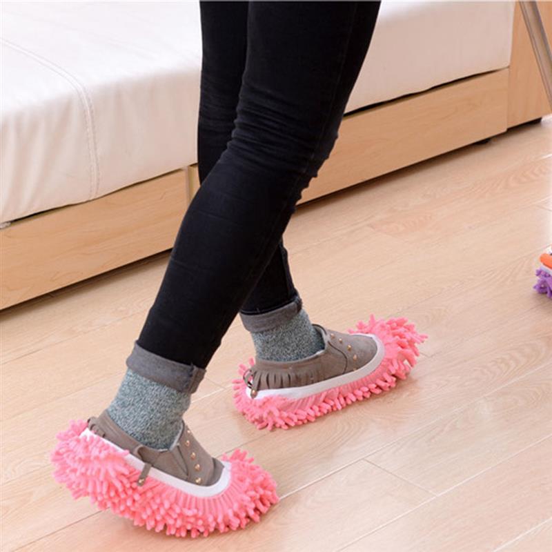 Multi-función Duster zapatillas mopa zapatos cubierta lavable reutilizable microfibra pie calcetines limpieza de suelo herramientas cubierta de zapato