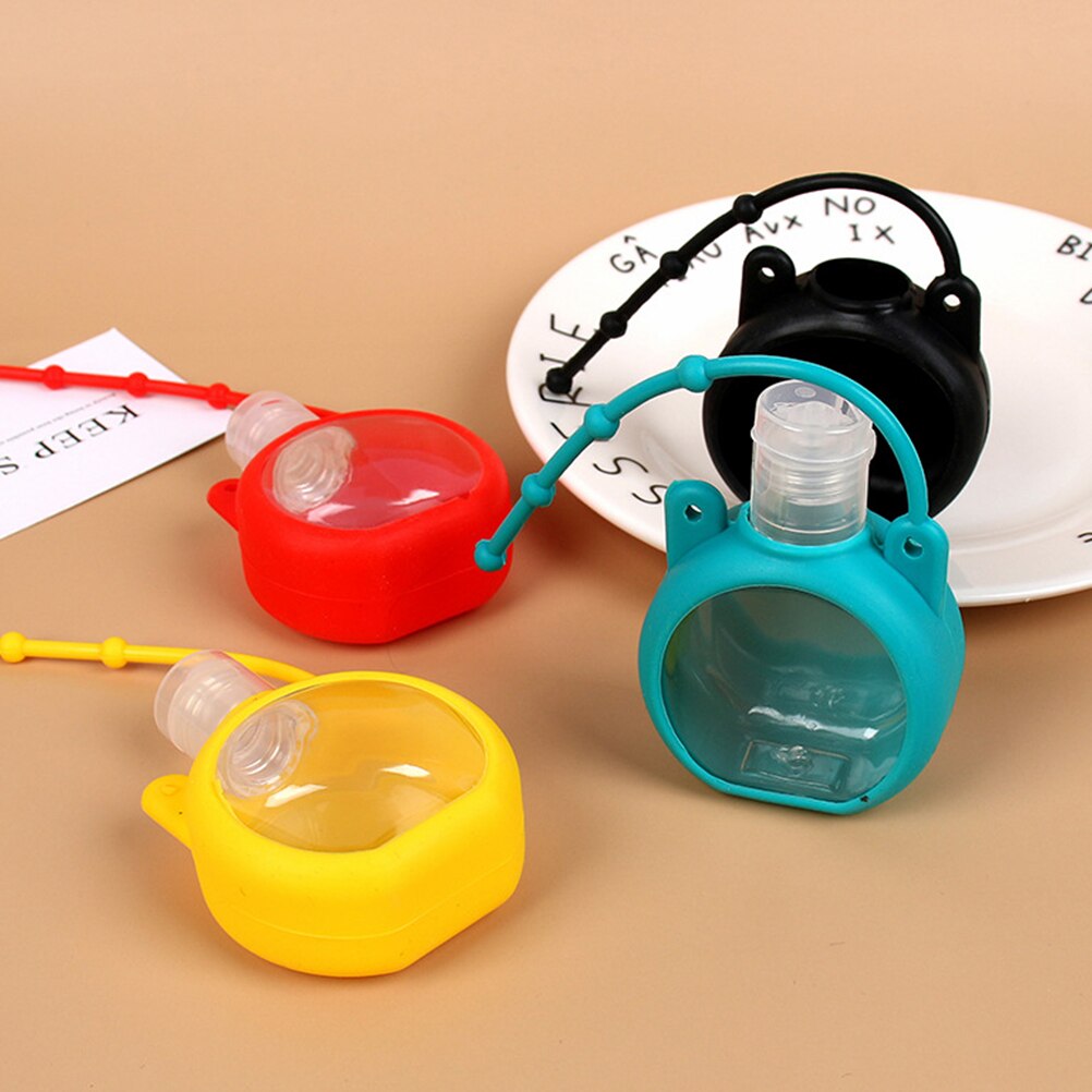 10 stk mini desinfektionsgel holder genopfyldelig håndgel dispenser med nøglering mini desinfektionsholder til børneskole