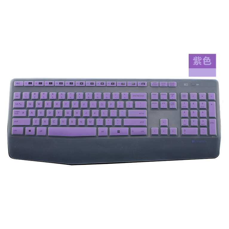 Espl Keyboard Cover For Logitech k345 MK345 keyboard protective film wireless keyboard cover soft silicone dustproof film: White
