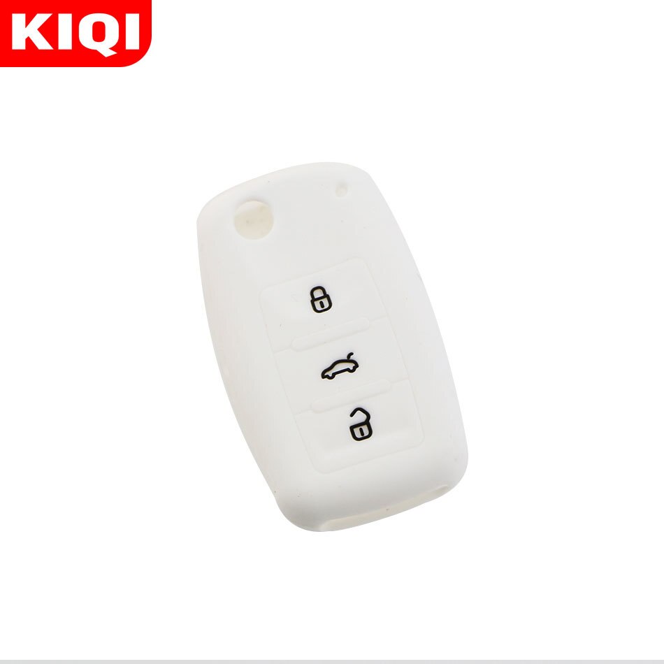 Silicone Car Key Cover Case for Skoda Yeti Superb Rapid Octavia for VW Golf for SEAT Leon Ibiza 3 Button Remote Key Shell Case