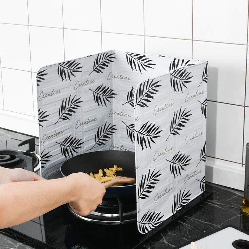 Kitchen Nonstick Splatter Guard Gas Stove Aluminum Foil Oil Slab Thermal Insulation Board Anti-Splash Splatter Screens