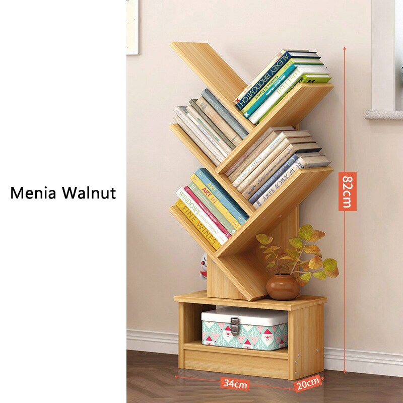 Tree Shaped Bookshelf Floor Space Saving Simple Modern Shelf Storage Bookcase Covers A Small Area For Home