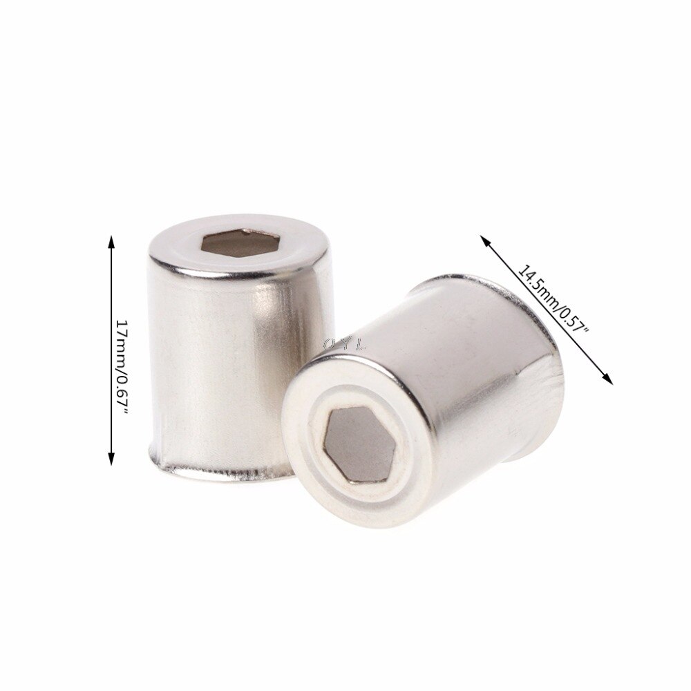 5 Stks/set Diameter 14.5 Mm Staal Cap Magnetron Vervanging Ronde Gat Magnetron Silver Tone