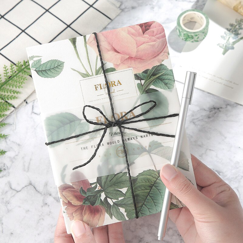 Cuaderno con agenda Floral Retro TUNACOCO, planificador semanal, Cuadernos para Colegio, suministros de oficina, papelería bz1710035