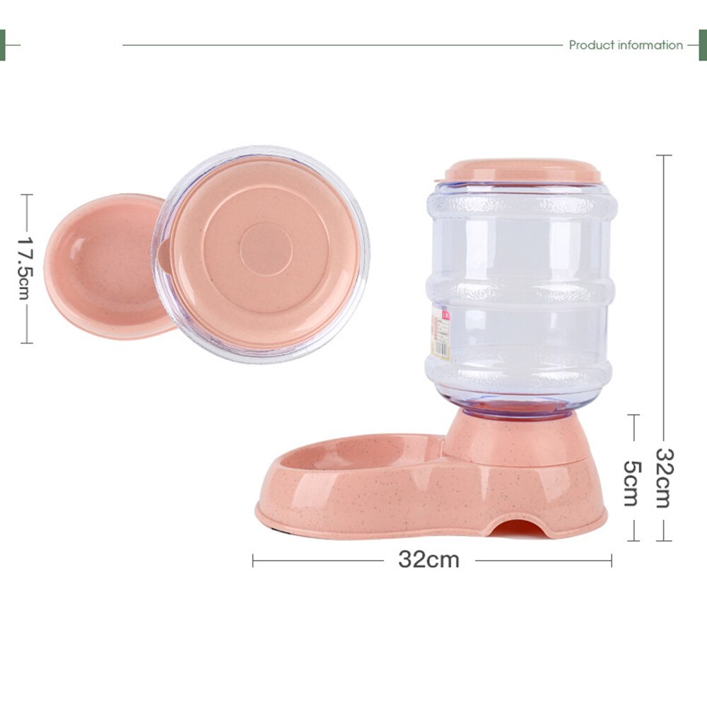 Pet Dog Automatic Water Feeder 3.8L Food Storage Bucket Cat Water Fountain Dispenser Small Pet Watering Supplies Random Color