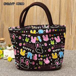 Doppel Schicht Bento Box Tasche Stall Versorgung von Waren Casual Windel Tasche Wildleder Handtasche der Frauen Handtasche: 24 Cute Rabbit