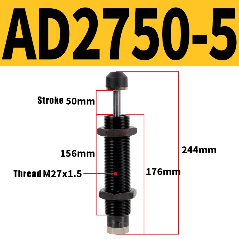 Hydraulischen Einstellbaren Stoßdämpfer AD Serie AD1425 AD2050 Öl Hydraulische Puffer für AD1410 AD1412 AD1612 AD2020 AD2525 Absorber
