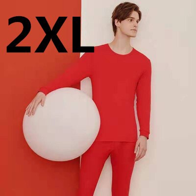 XiaoMi mijia-ropa interior térmica de algodón para hombre, ropa interior cómoda y agradable a la piel, absorbe la humedad: Red 2XL