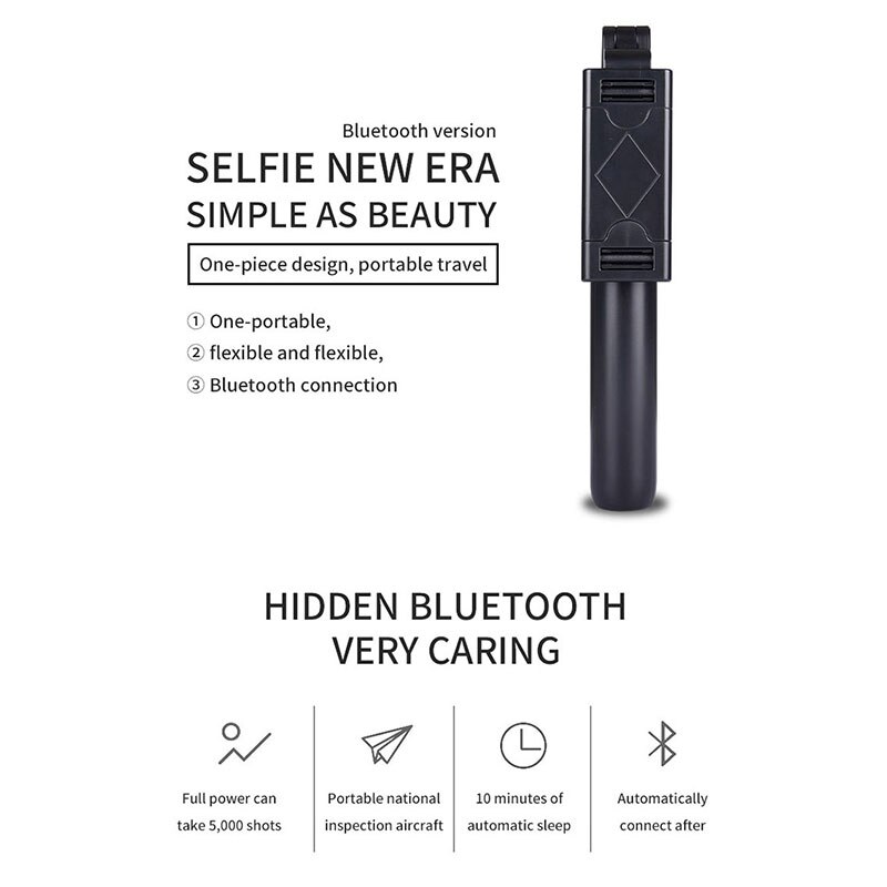 Stativ til telefon universal teleskoppind med telefonholder klip selfie stick aluminium stativ til mobil til alle smartphones