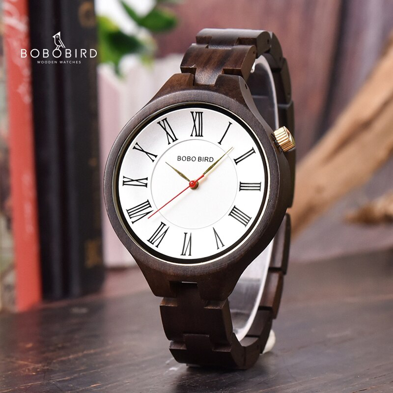 Bobo Vogel Luxe Dames Hout Horloges Speciale Handgemaakte Houten Horloge Voor Vrouwen Relogio Feminino