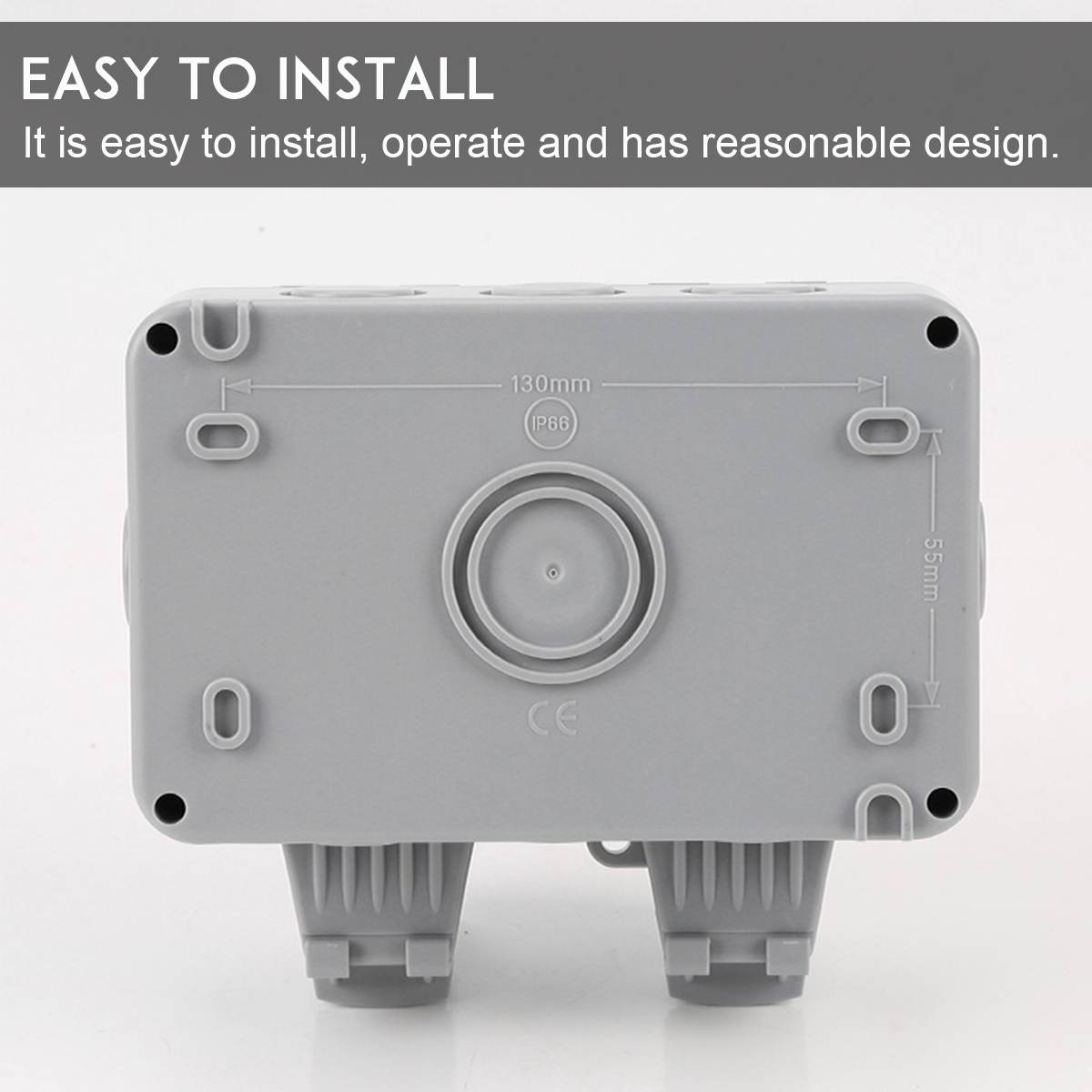 Single/Double Wall Socket Waterproof Box Plate Panel Switch Protection Cover IP66 Weatherproof Waterproof Outside Use