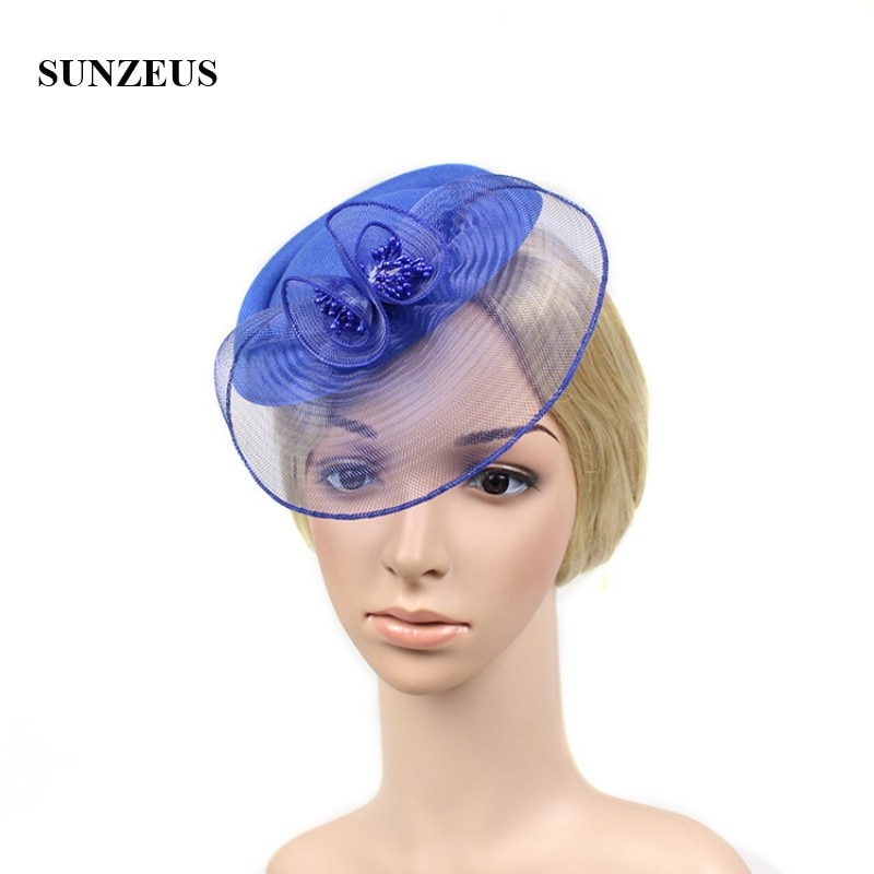 Bruidsmeisjes bruiloft hoeden voor meisjes met gezichtssluier tule hoeden voor vrouwen formele haaraccessoires hut fur hochzeit  sh26