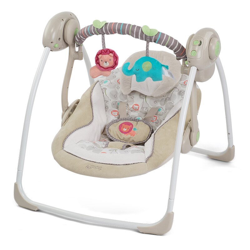 Multi-Functional Baby Electric Shake Chair Newborn Cradle Foldable Comfort Chair Lounger Music Soft Rocking Chair Baby Swing: Dark Khaki
