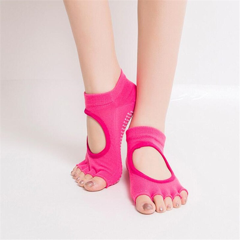 1 paire de chaussettes à cinq orteils, séparateurs de chaussettes de cyclisme, correcteur d'oignon, hallux valgus, orteils orthopédiques pour femmes, cosmétiques, beauté: Rose rose 2