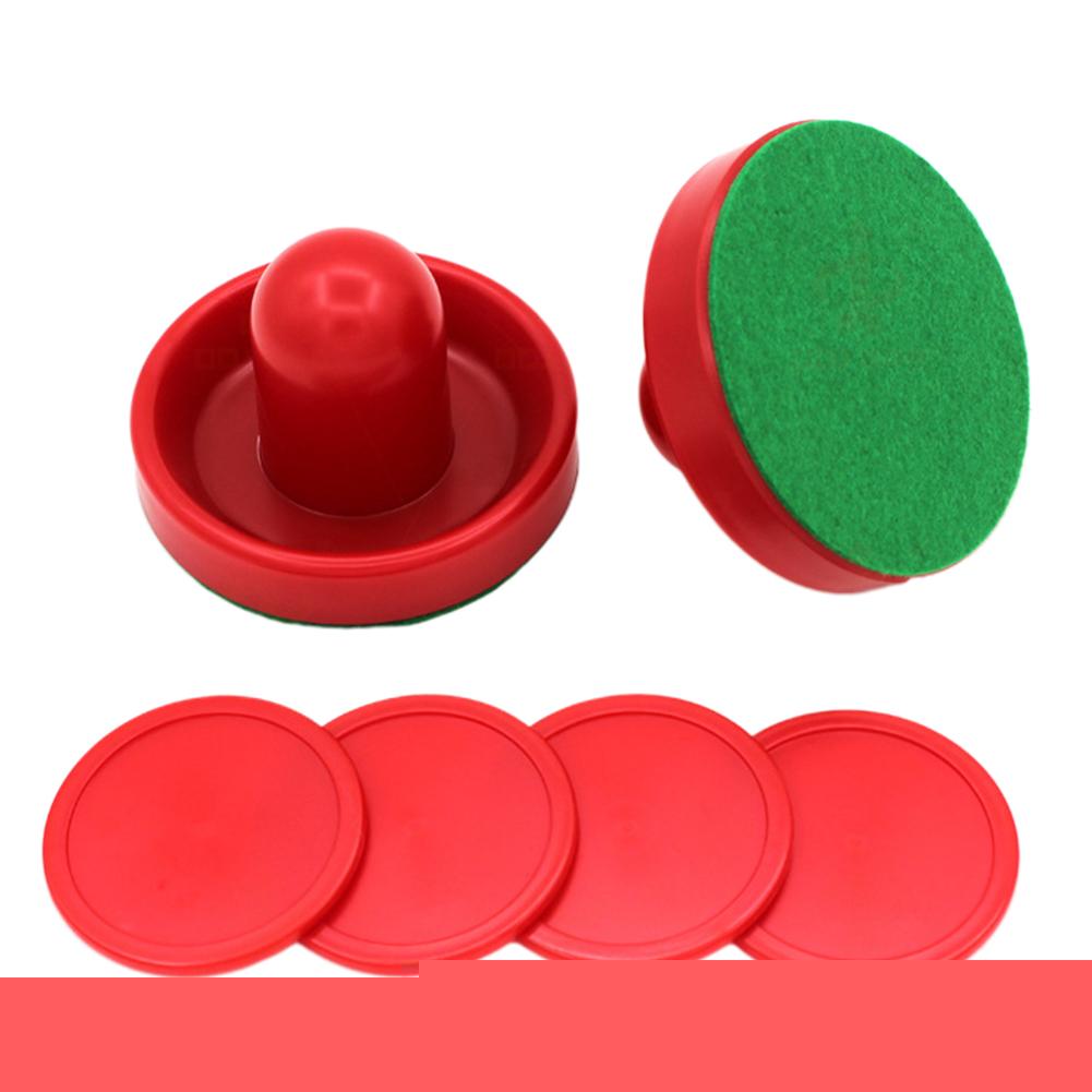 Air hockey ersättningspuckar och pusher set air hockey plast tillbehör för spelbord