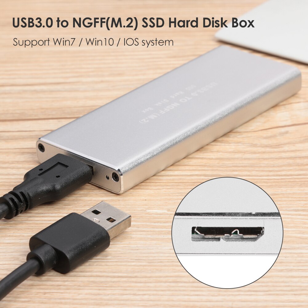 Ssd Externe Behuizing Disk Case Box Usb 3.0 M.2 Ngff Box Adapter Solid State Drive Disk Externe Harde Schijf Voor Pc