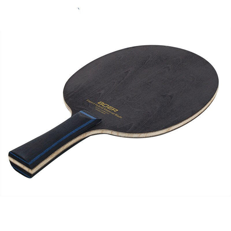 Raquete de tênis de mesa lâmina, 5 camadas de madeira + 2 camadas carbono, alta velocidade ping pong lâmina para ataque rápido jogadores ofensivos