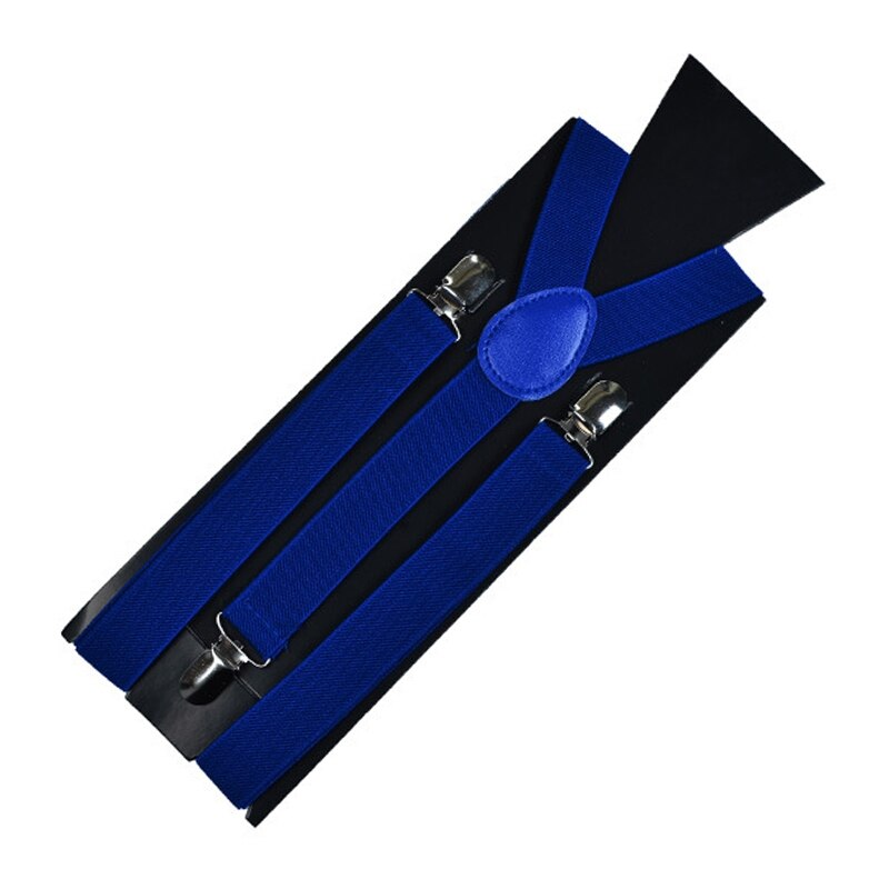 Vrouwen Mannen Verstelbare Vorm Elastische Clip-On Jarretelle Drie Clip Broek Bretels Bruiloft Strap Party Riem Mode Accessoires: Dark Blue