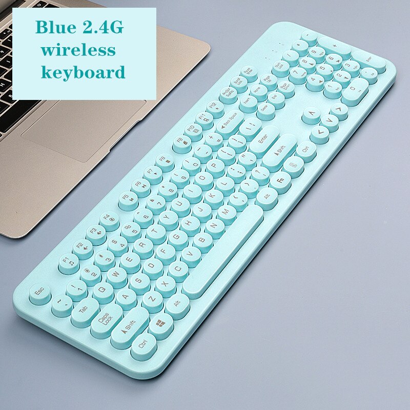 2.4G Wireless Keyboard and Mouse Protable Mini Keyboard Mouse Combo Set For Notebook Laptop Mac Desktop PC Computer: Blue