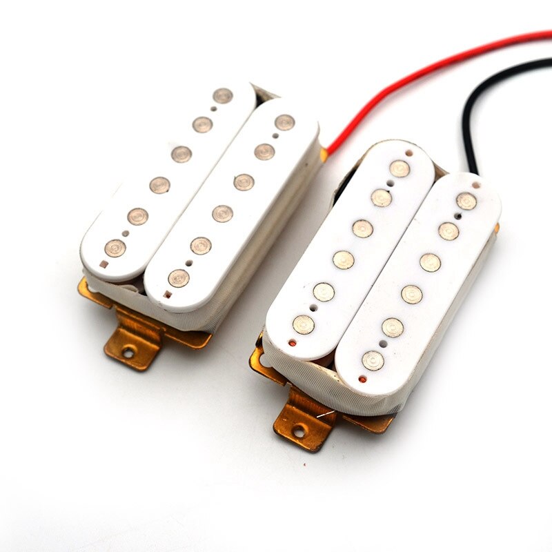 Electric Guitar Pickup Wiring Harness Prewired 3-Way Switch HH Pickup for ST Electric Guitar White