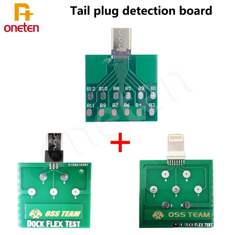 OSS-Placa de prueba flexible Micro USB Dock para Iphone, Android, conector trasero de prueba tipo c, desmontaje sin batería, detección de puerto de carga U2