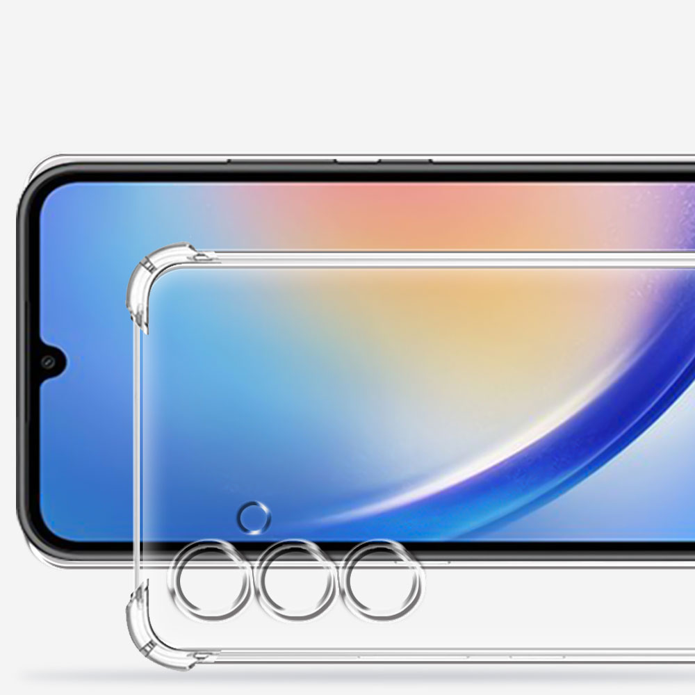 Stoßfeste, transparente silikonhülle für samsung galaxy  s24 s23 s22 ultra,  s21 s20 fe plus, note 20 ultra und  a14 a34 a54 a15 a25 a35 a55