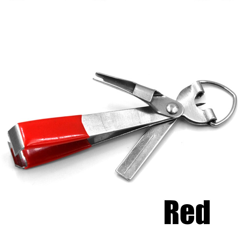 Fishing Quick Knot Tool Fast Tie Nail Knotter Line Cutter Clipper Nipper Hook Sharpener Fly Tying Tool Fishing Tackle Gear: red