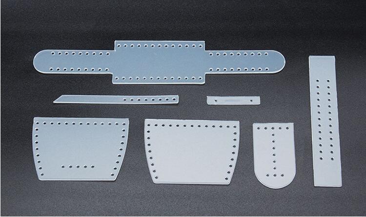 DIY leather craft Mini bag Small Shoulder bag Pendant sewing pattern pvc template