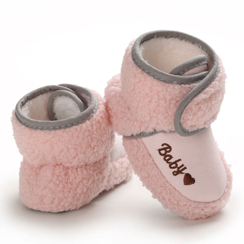 Winter Wram Baby Boots Toddler Girls Shoes Plus Velvet Warm Shoes Faux fur boots girls slippers