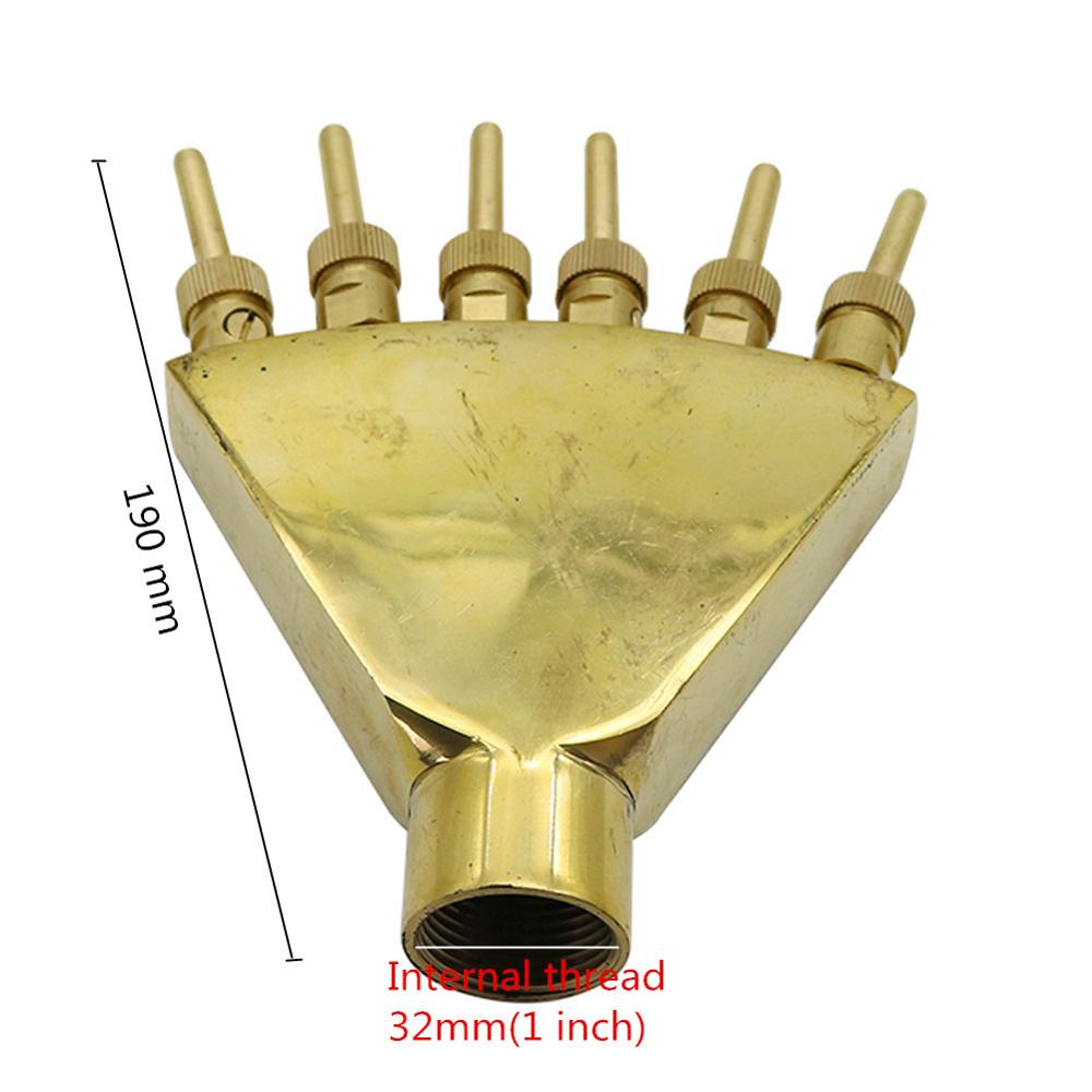 1 Pza 1 pulgada ajustable latón Fénix cola dispersión fuente rociador cabeza pequeñas boquillas con válvula jardín rociadores de paisaje: Default Title