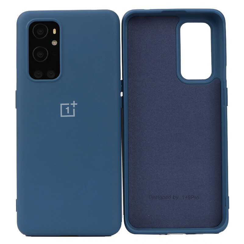 Oneplus 9 9pro flüssigkeit silikon fall für oneplus 9pro original schlank weiche rückseitige abdeckung one plus 9 9 pro silikon fall: For Oneplus 9 pro / Lake blue