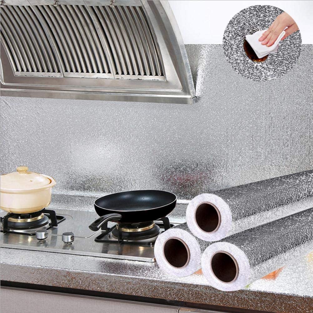 1M/3M/5M Aluminium Folie küche tapete Öl nachweisen wasserdicht selbst Klebstoff Hintergrund Herde Aufkleber klebstoff papier für möbel