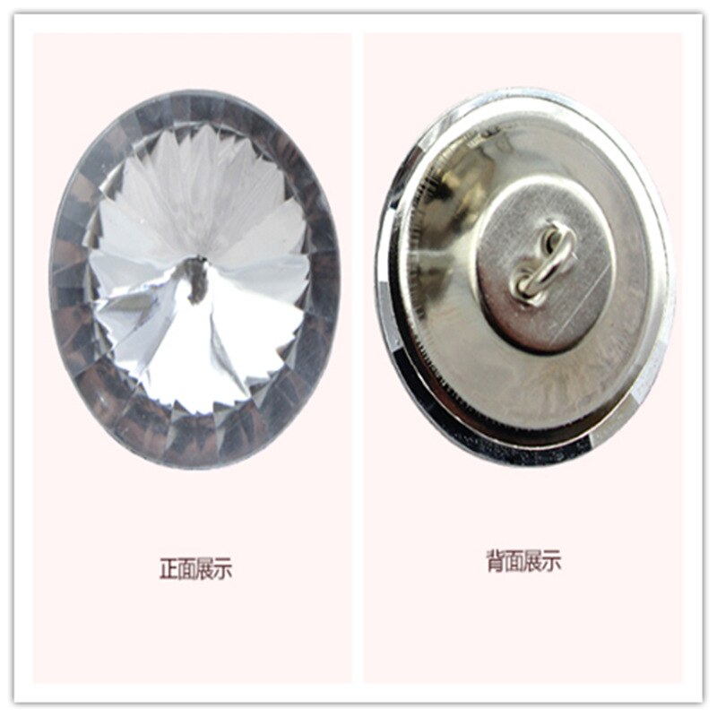 100PCS/lot White Clear acrylic Button 18mm 20mm acrylic Crystal Buttons For Clothing Sofa Craft Sewing Accessories DIY