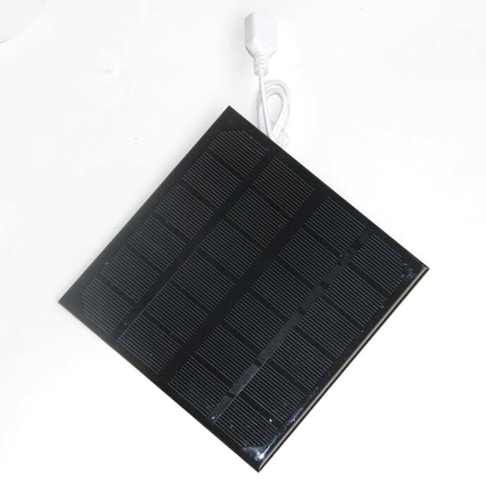 3W 6V Fan with Mini Solar Panel Ventilation Cooling Fan 4-inch Power Bank USB Port for Home Office Car